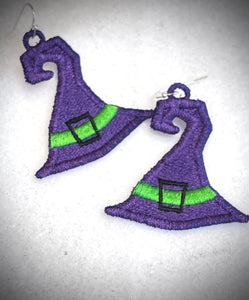 Witch Hat FSL Earrings - In the Hoop Freestanding Lace Earrings