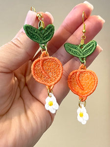 Pendientes Peachy Dangles FSL - Pendientes de encaje independientes en el aro