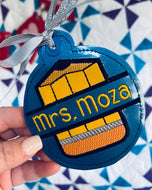 Split Pencil BLANK Applique Bag Tag OR Ornament for 4x4 hoops