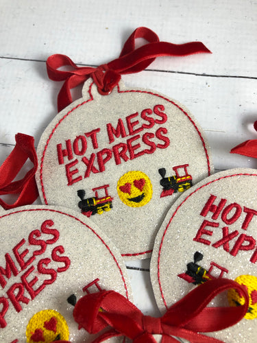 Hot Mess Express Christmas Ornament for 4x4 hoops