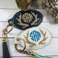 Blank Deer Antler Monogram Tag 4x4 Friendly