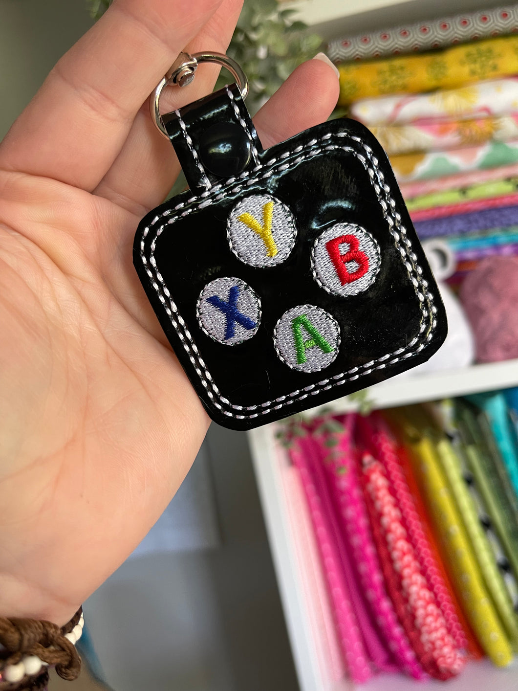 Game Controller Buttons Snap Tab In the Hoop Embroidery Project 4x4 and 5x7 files