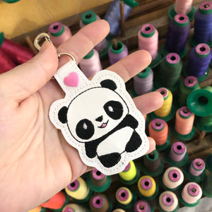 Panda Bear snap tab for 4x4 hoops