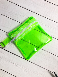 Clear Jelly Bag Zipper Pouch 4x4