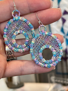 Enmeshed FSL Earrings - Freestanding Lace Earring Design - In the Hoop Embroidery Project