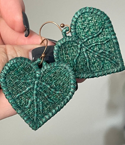 Cottonwood Leaf FSL Earrings - In the Hoop Freestanding Lace Earrings