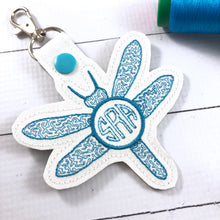 Monogram BLANK Dragonfly tag snap tab for 4x4 hoops