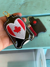Canada LOVE Hand Sanitizer Holder Snap Tab Version In the Hoop Broderie Project 1 oz BBW pour cerceaux 5x7