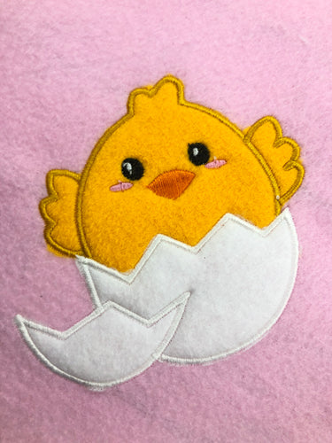 Kawaii Chick Applique Design - 4x4 5x7 Cute Chick Applique