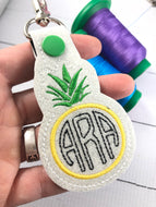 Monogram BLANK Pineapple snap tab for 4x4 hoops