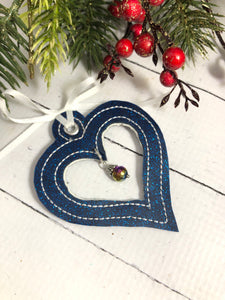 Open Heart Christmas Ornament for 4x4 hoops
