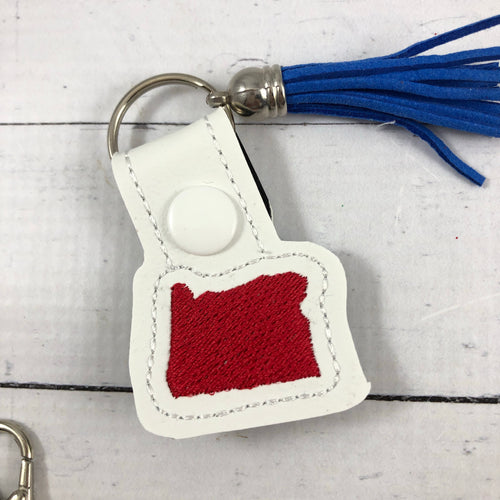 Tiny Oregon snap tab In The Hoop embroidery design