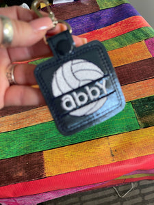Split Volleyball Personalized Tag for 4x4 hoops