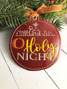O Holy Night Christmas Ornament for 4x4 hoops