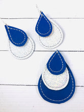 Teardrop Earrings and Pendant embroidery design for Vinyl and Leather