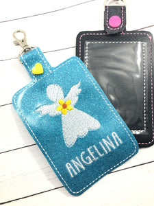 Angel Double Sided Luggage Tag Design for 5x7 Hoops