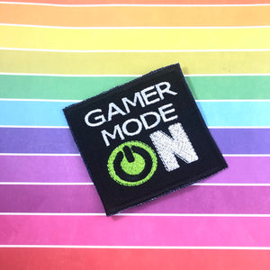 Gamer Mode ON Patch embroidery design