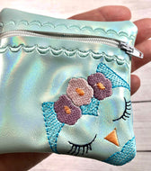 Owl Face Zipper Pouch 4x4