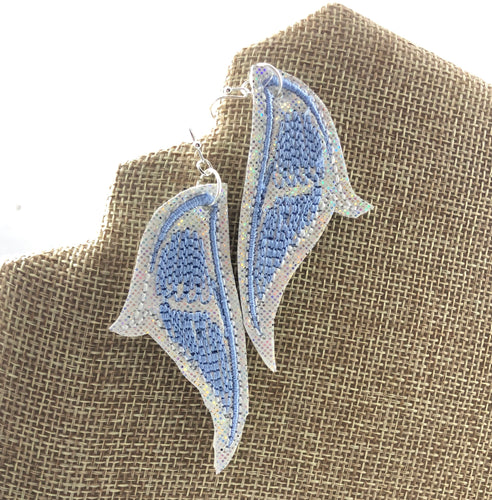 Angel Wing Earrings ITH embroidery design