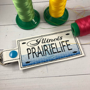 Illinois Plate Embroidery Snap Tab