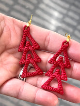 Triangle Trio FSL Earrings - In the Hoop Freestanding Lace Earrings
