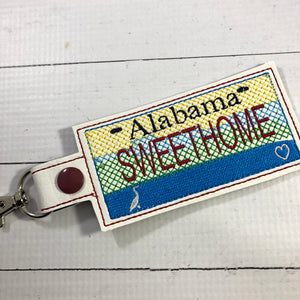 Pestaña a presión para bordado de placa de Alabama