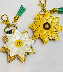 Sunflower 3D Rivet Keyfob 4x4