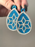 Pendientes Diamond Star FSL - Pendientes de encaje independientes en el aro