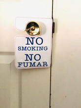 No Smoking No Fumar (English and Spanish) hanging sign for 5x7 hoops
