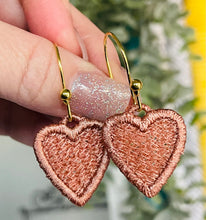 Solid Simple Heart FSL Bundle Set- Earrings, Pendant, Brooch, Bracelet, Ornament -In the Hoop Freestanding Lace Earrings