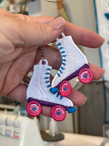 Roller Skate FSL Earrings - In the Hoop Freestanding Lace Earrings
