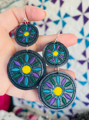 Diseño de bordado de pendientes colgantes boho