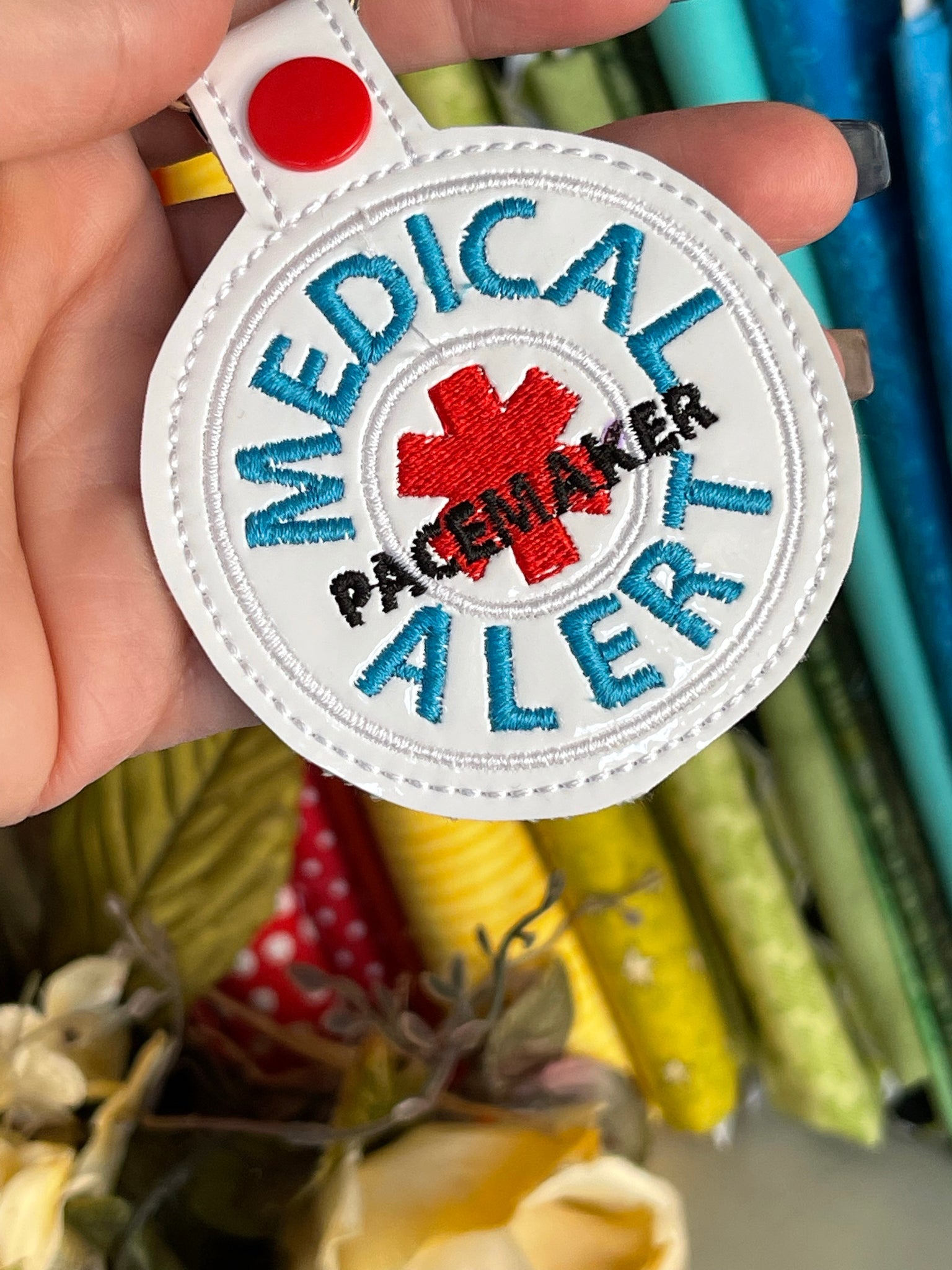 Medical Alert Pacemaker Medical Alert PACEMAKER snap tab embroidery design – Designs By Babymoon