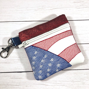 Pochette zippée drapeau américain 4x4