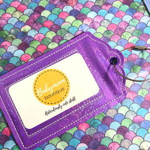 Fancy Luggage Tag - Two Styles - Eyelet and Strap for 5x7 hoops