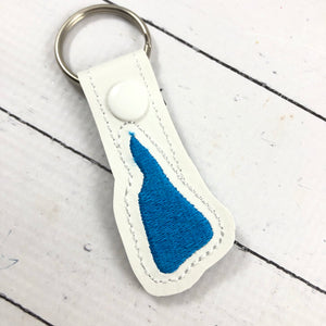 Tiny New Hampshire snap tab In The Hoop embroidery design