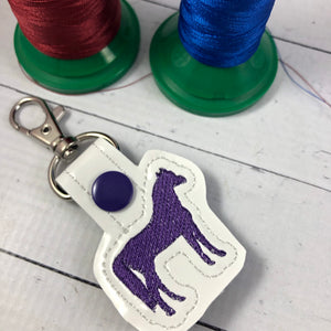 Tiny Horse snap tab embroidery design