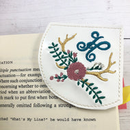 Antler Monogram Frame Corner Bookmark Design