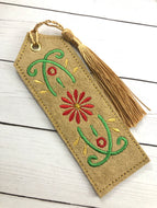 Como La Flor Bookmark Design pour cerceaux 4x4 et 5x7