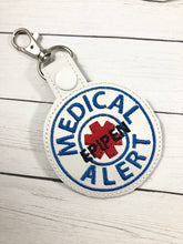 Medical Alert EPIPEN snap tab embroidery design