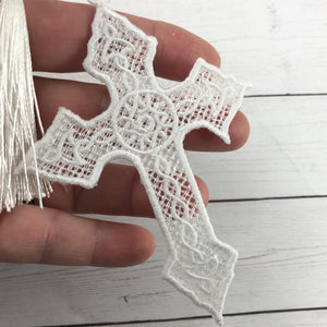Celtic Cross Freestanding Lace Bookmark for 4x4 hoops