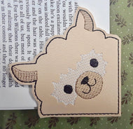 Alpaca Corner Bookmark Design