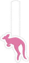 Tiny Kangaroo snap tab embroidery design