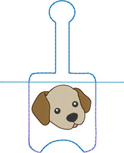Lab Puppy Hand Sanitizer Holder Snap Tab Version In the Hoop Embroidery Project 1 oz BBW for 5x7 hoops