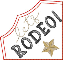 Diseño de marcador de esquina Let's Rodeo