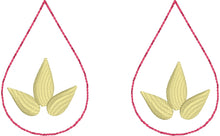 Lotus Blossom Teardrop Earrings embroidery design