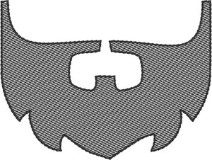 SET FOUR - Mustaches, Beards and Glossy Lips 4x4 Designs to add to fabric masks