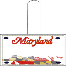 Maryland Plate Embroidery Snap Tab