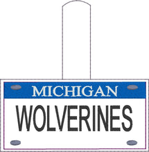 Michigan Plate Embroidery Snap Tab