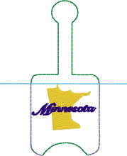 Minnesota Hand Sanitizer Holder Snap Tab Version In the Hoop Embroidery Project 1 oz BBW for 5x7 hoops